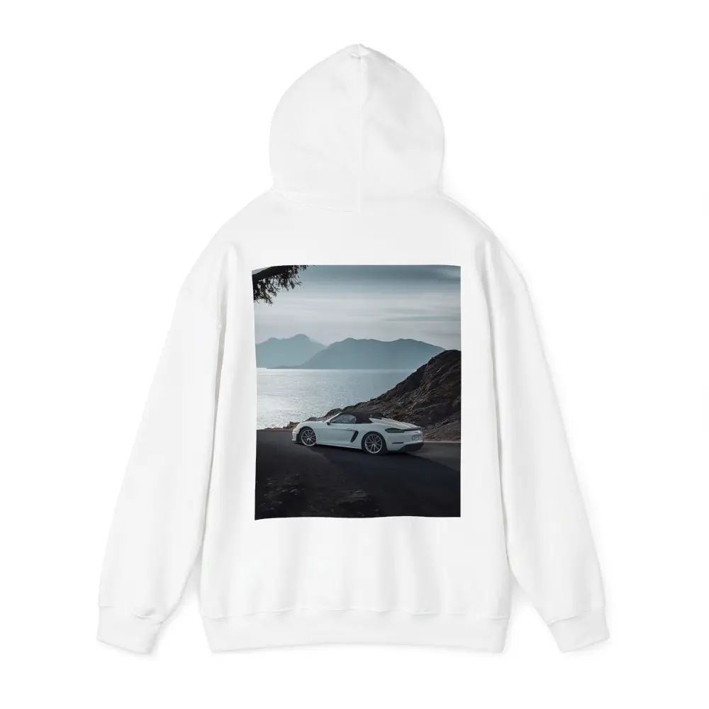 Porsche Boxster White Coastal Mountain Road – Hoodies