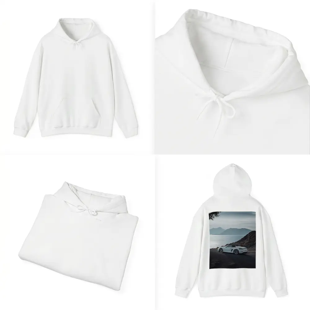 Porsche Boxster White Coastal Mountain Road – Hoodies