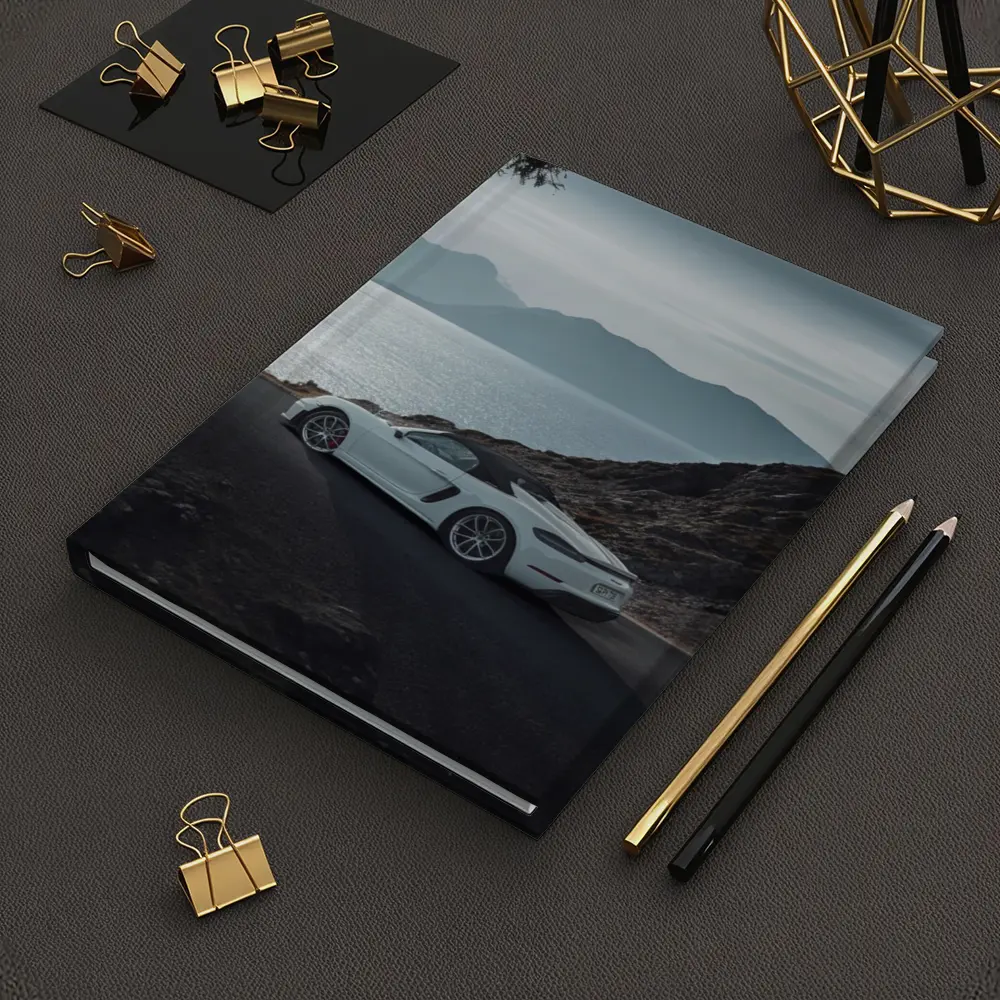 Porsche Boxster White Coastal Mountain Road – Notebooks