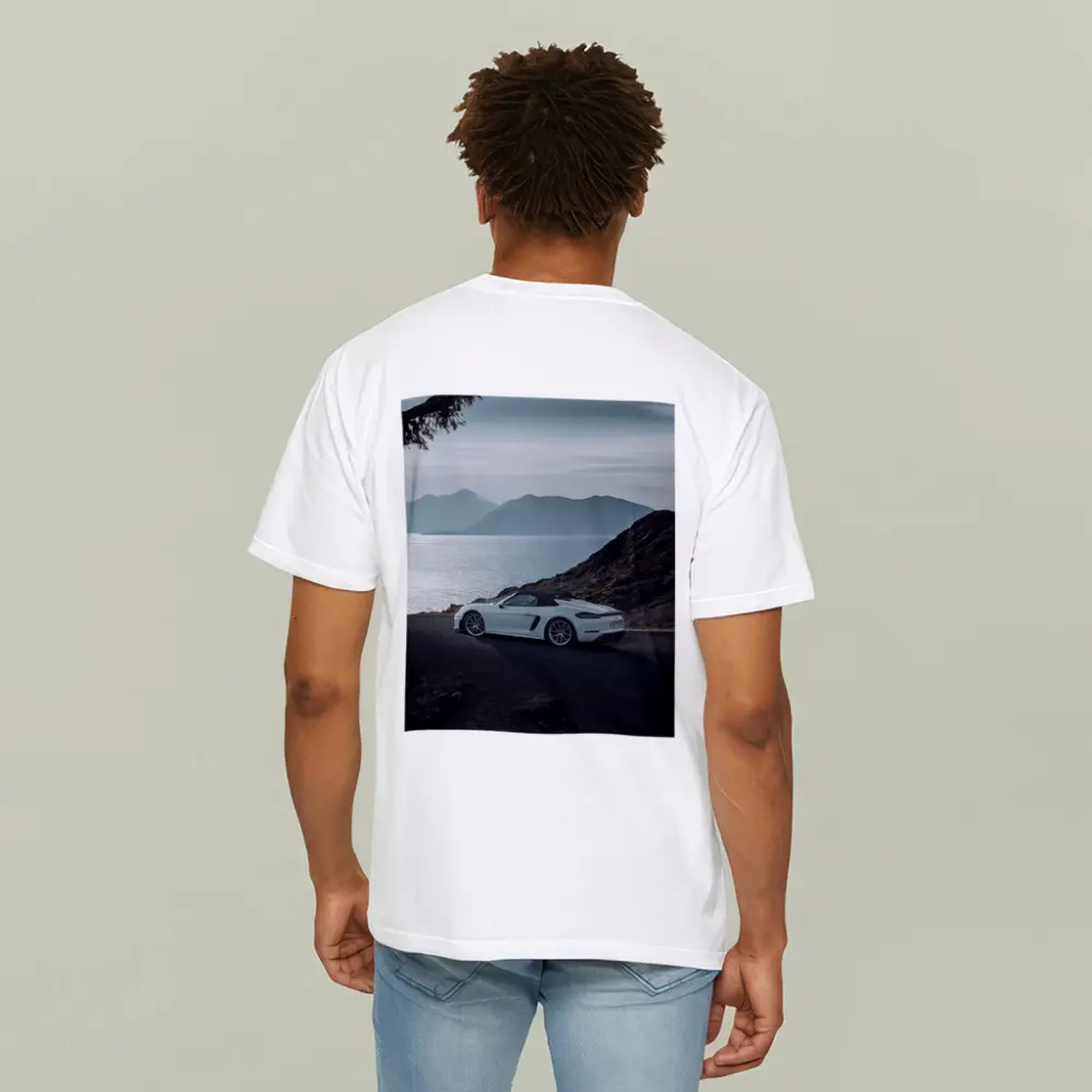 Porsche Boxster White Coastal Mountain Road – T-Shirts