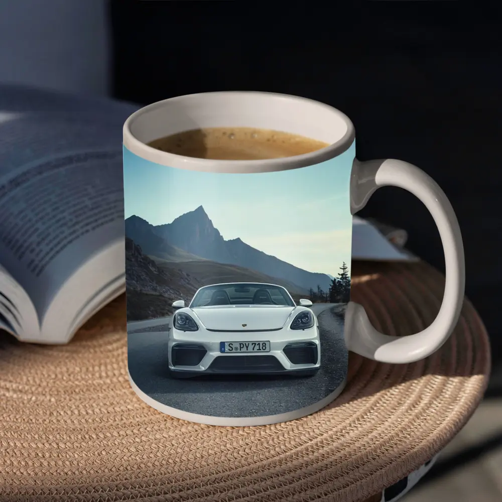 Porsche Boxster Spyder White Mountain Road – Mugs