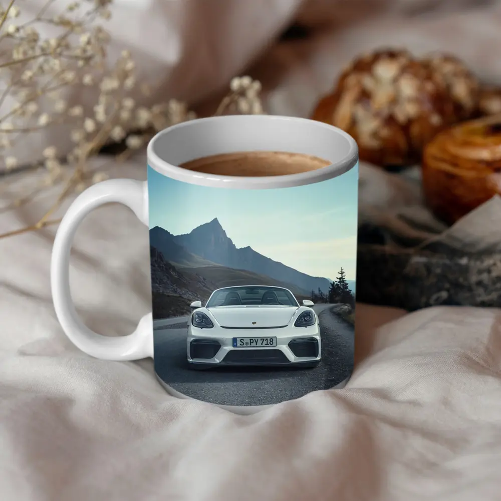 Porsche Boxster Spyder White Mountain Road – Mugs