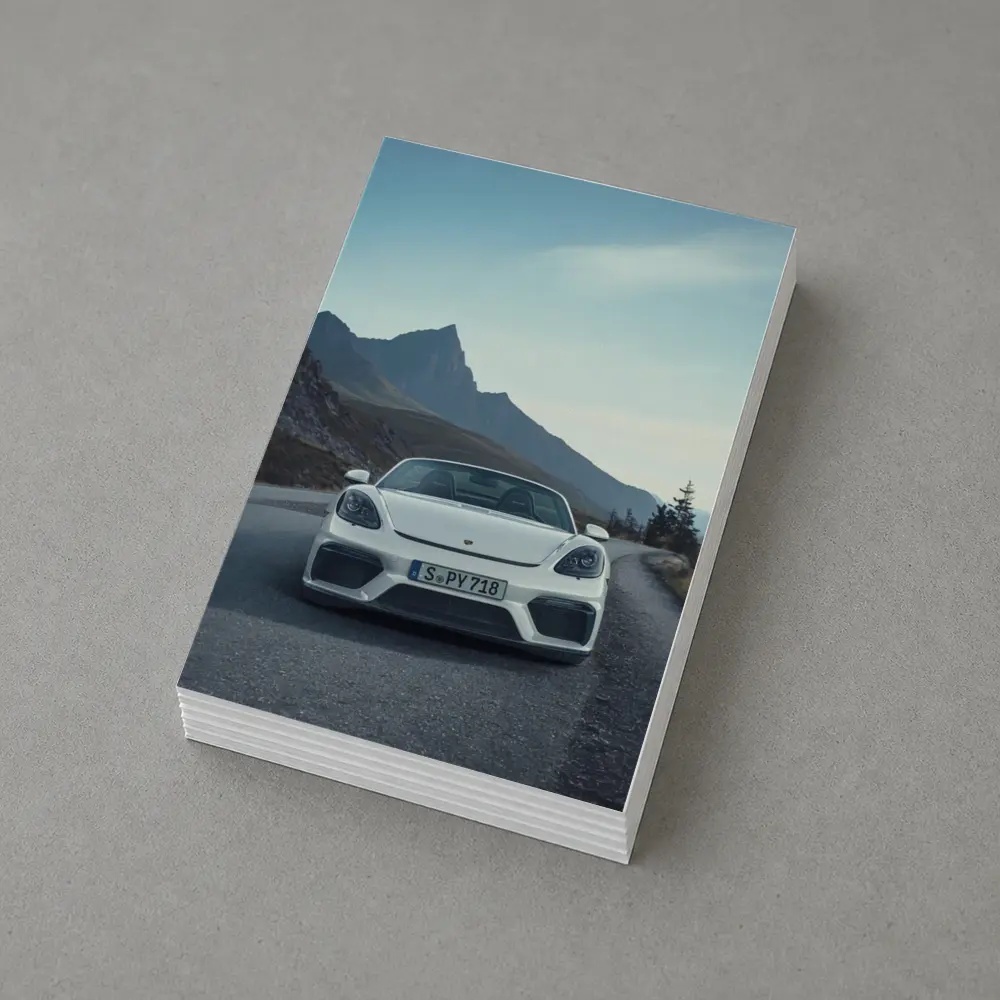 Porsche Boxster Spyder White Mountain Road – Postcards