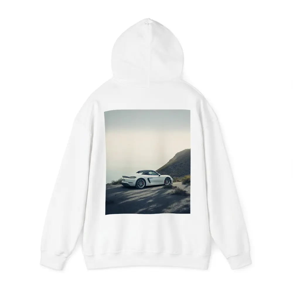 Porsche Boxster White Roadster Mountain Coastal Road – Hoodies