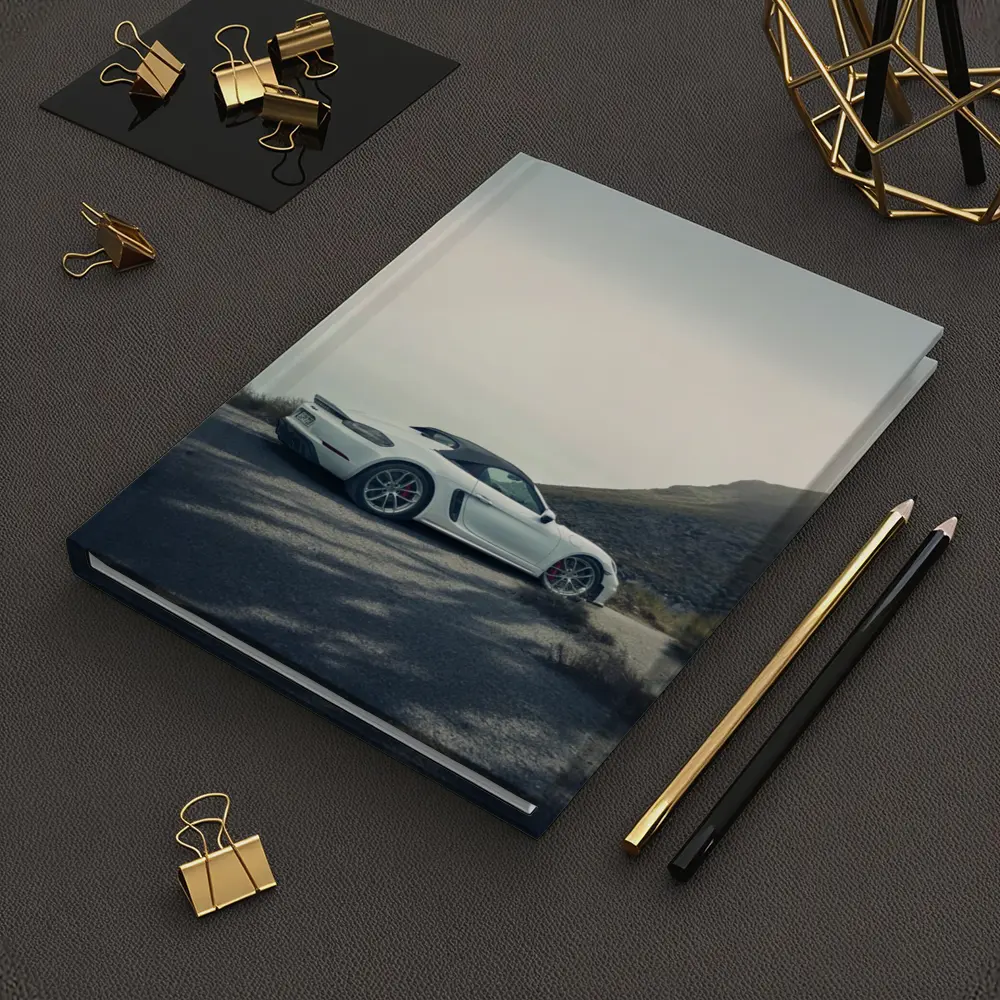 Porsche Boxster White Roadster Mountain Coastal Road – Notebooks