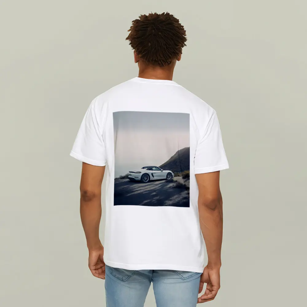 Porsche Boxster White Roadster Mountain Coastal Road – T-Shirts