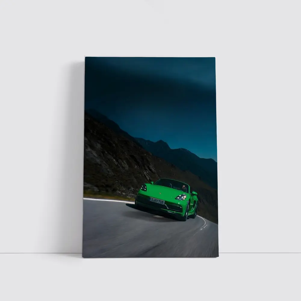 Porsche 718 Green Mountain Road Night Drive – Wall Art