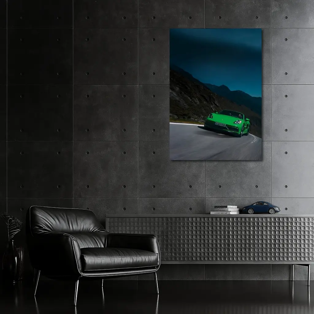 Porsche 718 Green Mountain Road Night Drive – Wall Art