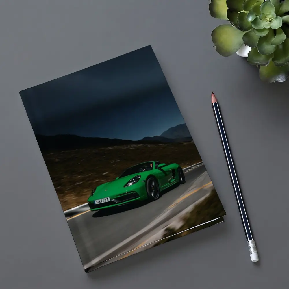 Porsche Boxster Green Mountain Road Dusk – Notebooks