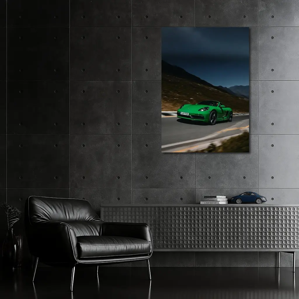 Porsche Boxster Green Mountain Road Dusk – Wall Art