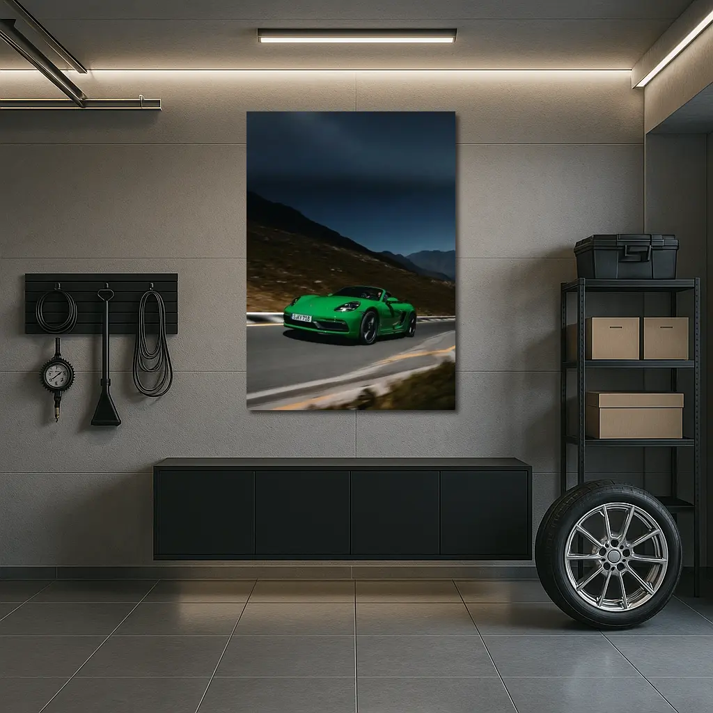Porsche Boxster Green Mountain Road Dusk – Wall Art