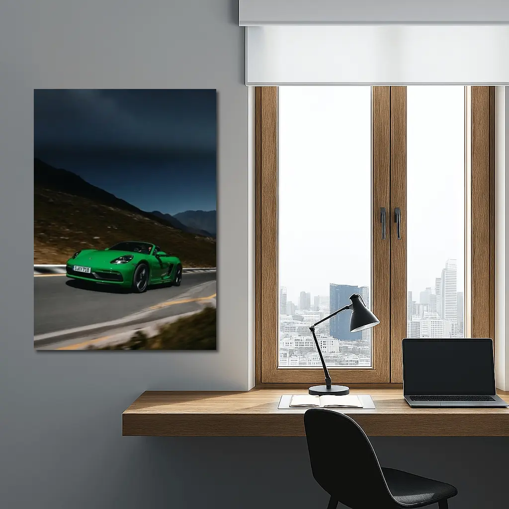 Porsche Boxster Green Mountain Road Dusk – Wall Art