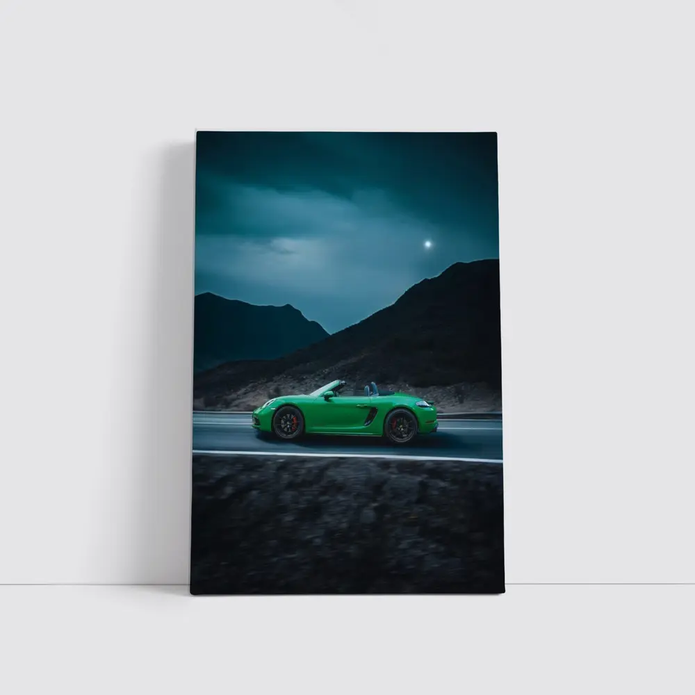 Porsche Boxster Green Mountain Road Night Drive – Wall Art