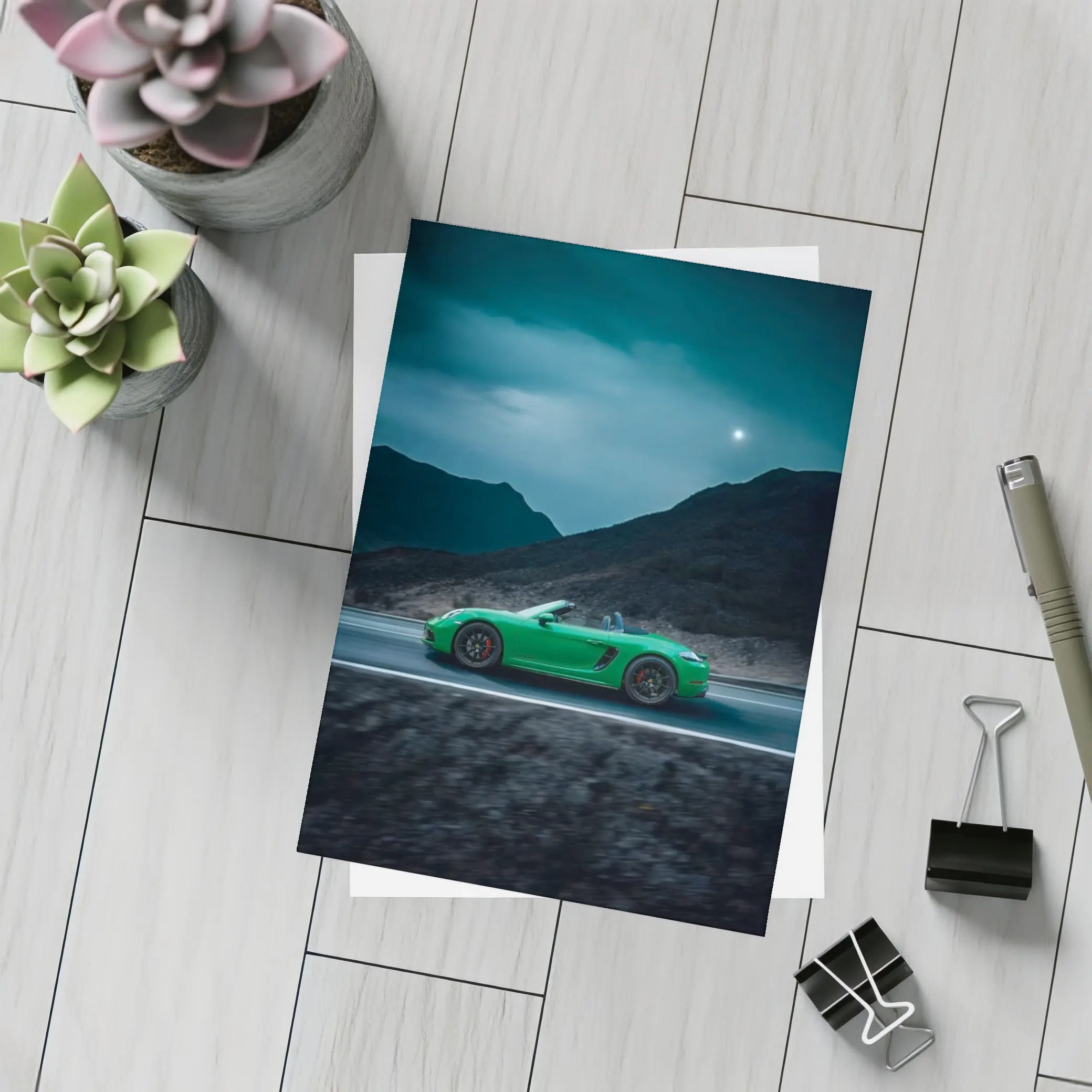 Porsche Boxster Green Mountain Road Night Drive – Postcards