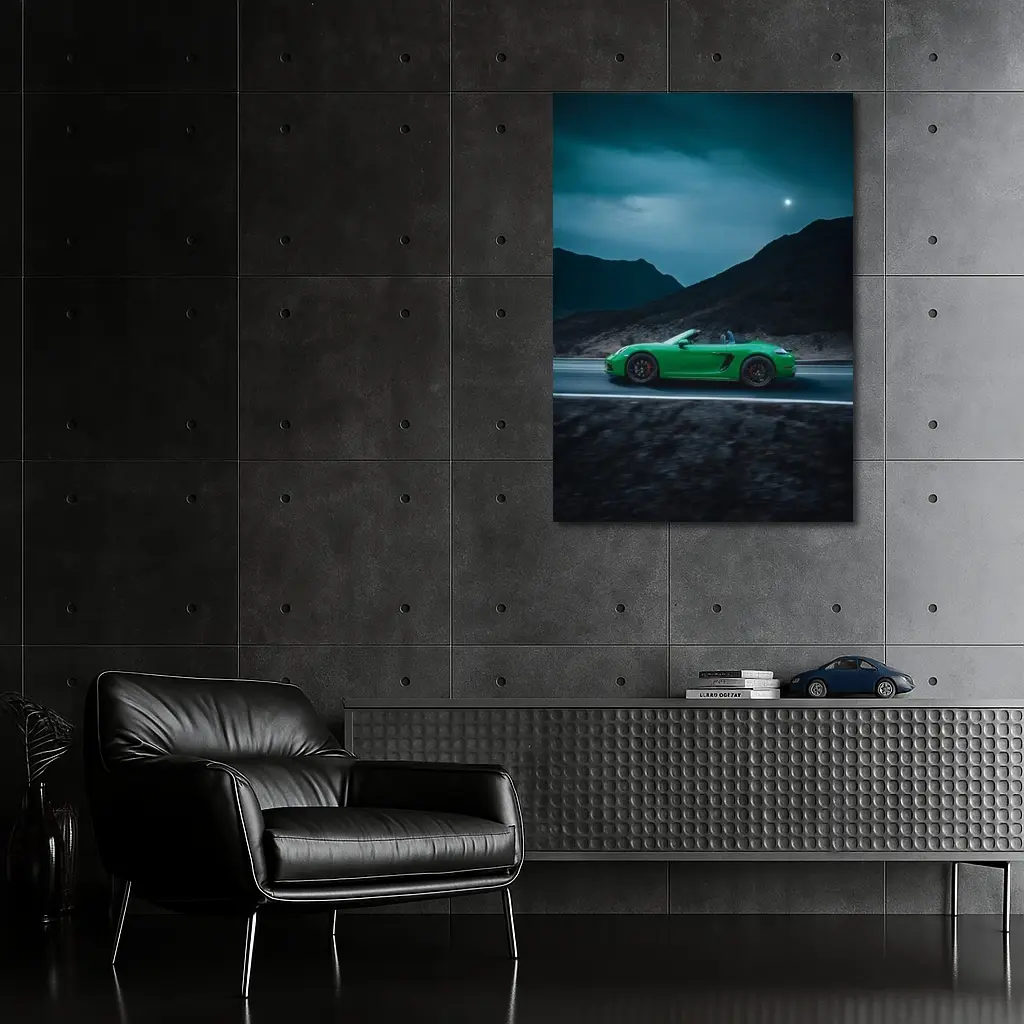Porsche Boxster Green Mountain Road Night Drive – Wall Art
