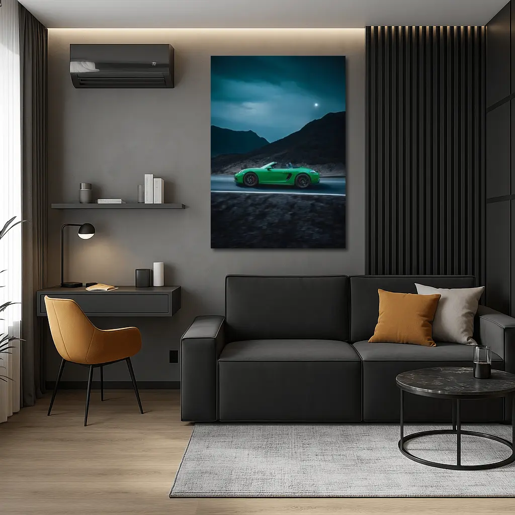 Porsche Boxster Green Mountain Road Night Drive – Wall Art