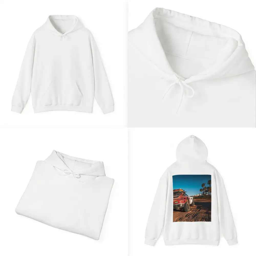 Porsche 911 Rally Car Desert Palm Trees – Hoodies