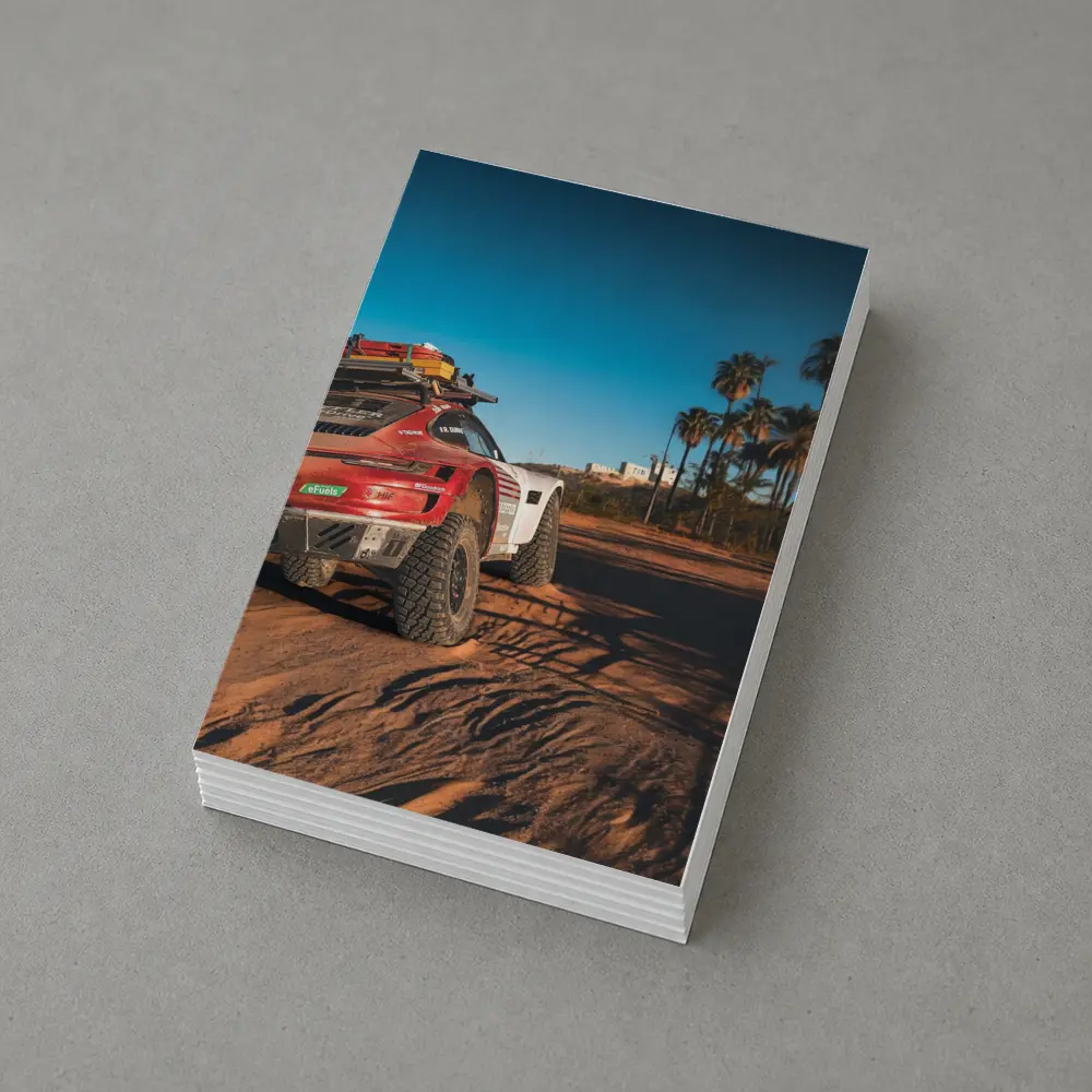 Porsche 911 Rally Car Desert Palm Trees – Postcards