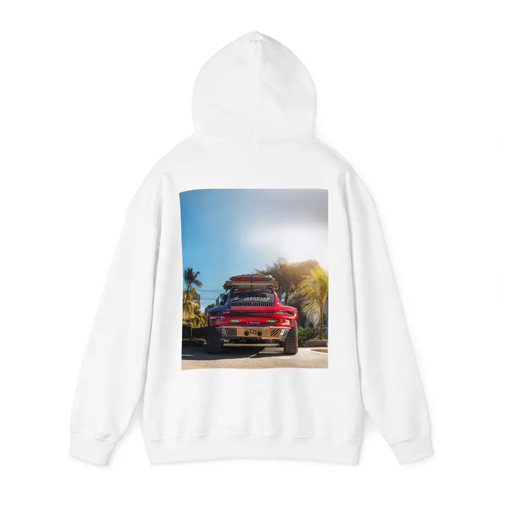 Porsche 911 Safari Red Palm Trees Beach – Hoodies