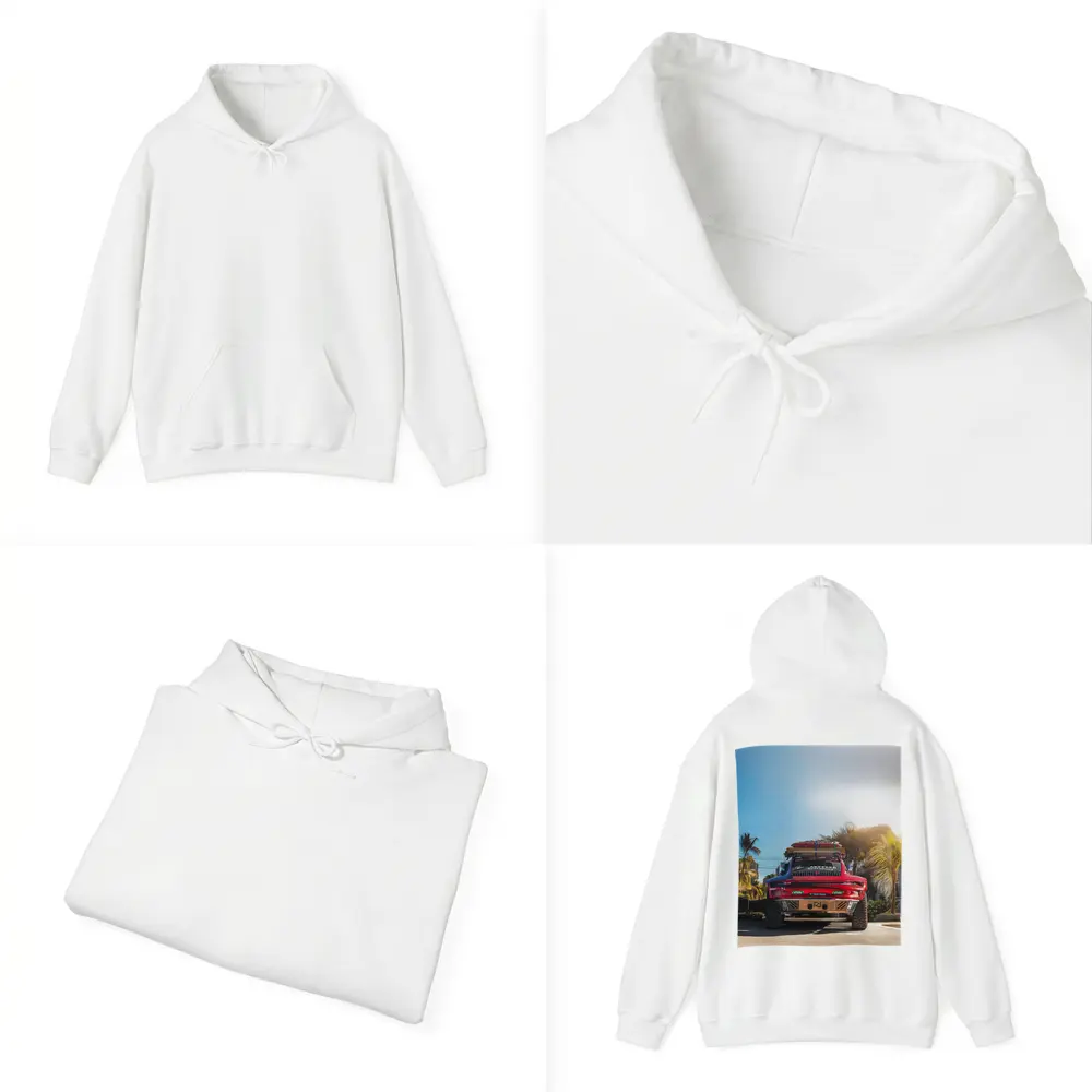Porsche 911 Safari Red Palm Trees Beach – Hoodies