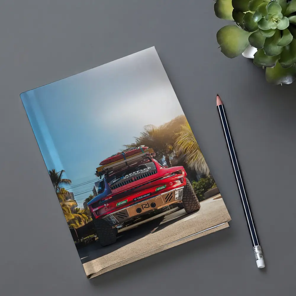 Porsche 911 Safari Red Palm Trees Beach – Notebooks