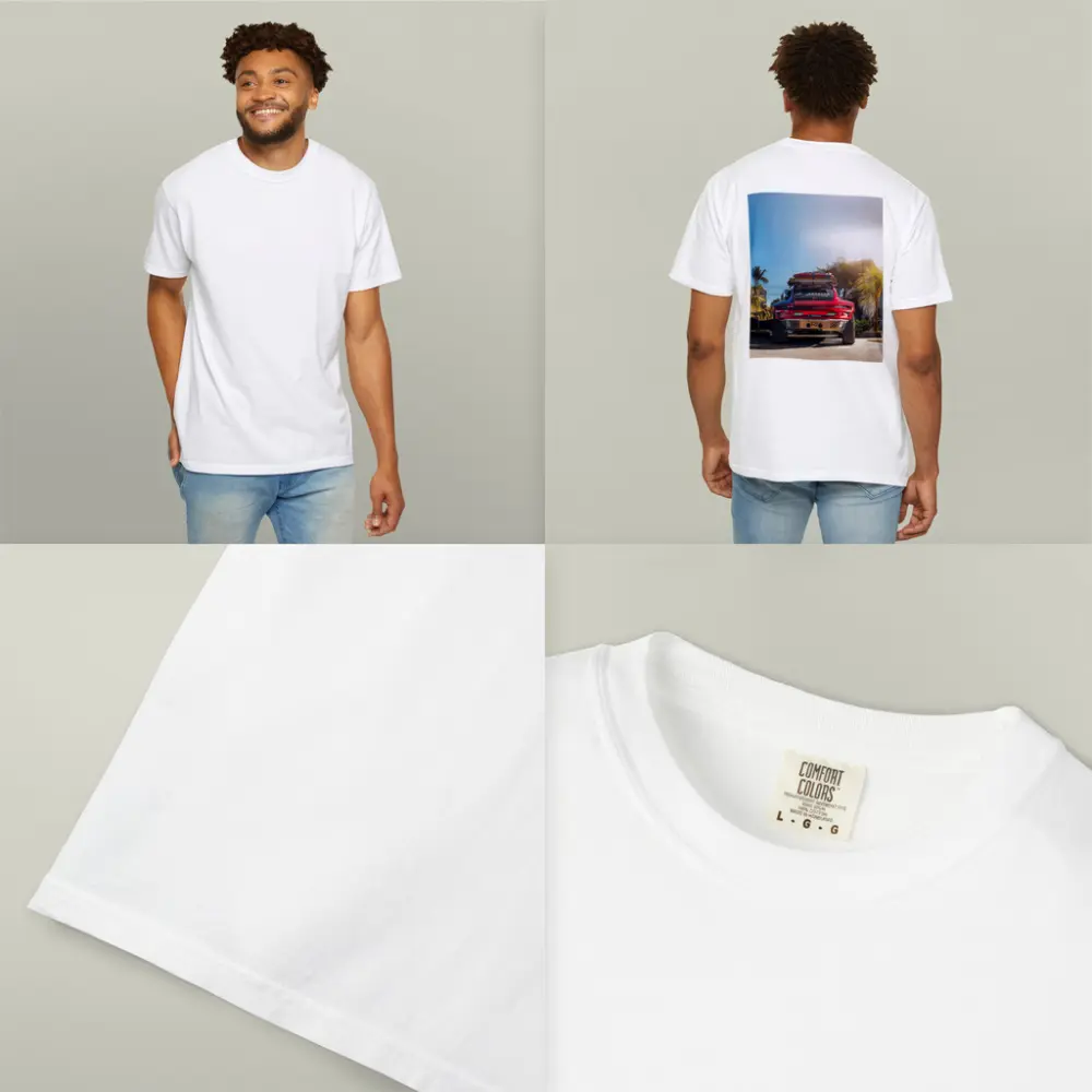 Porsche 911 Safari Red Palm Trees Beach – T-Shirts