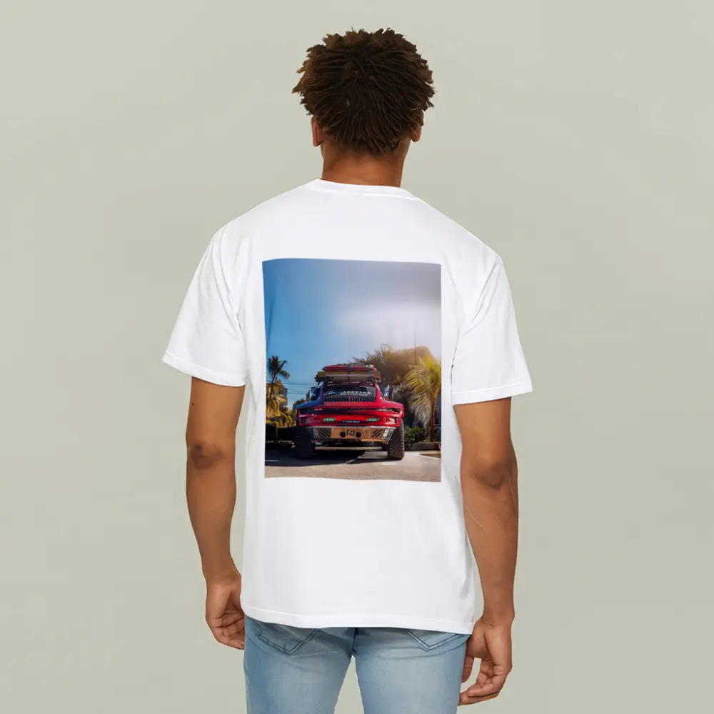 Porsche 911 Safari Red Palm Trees Beach – T-Shirts