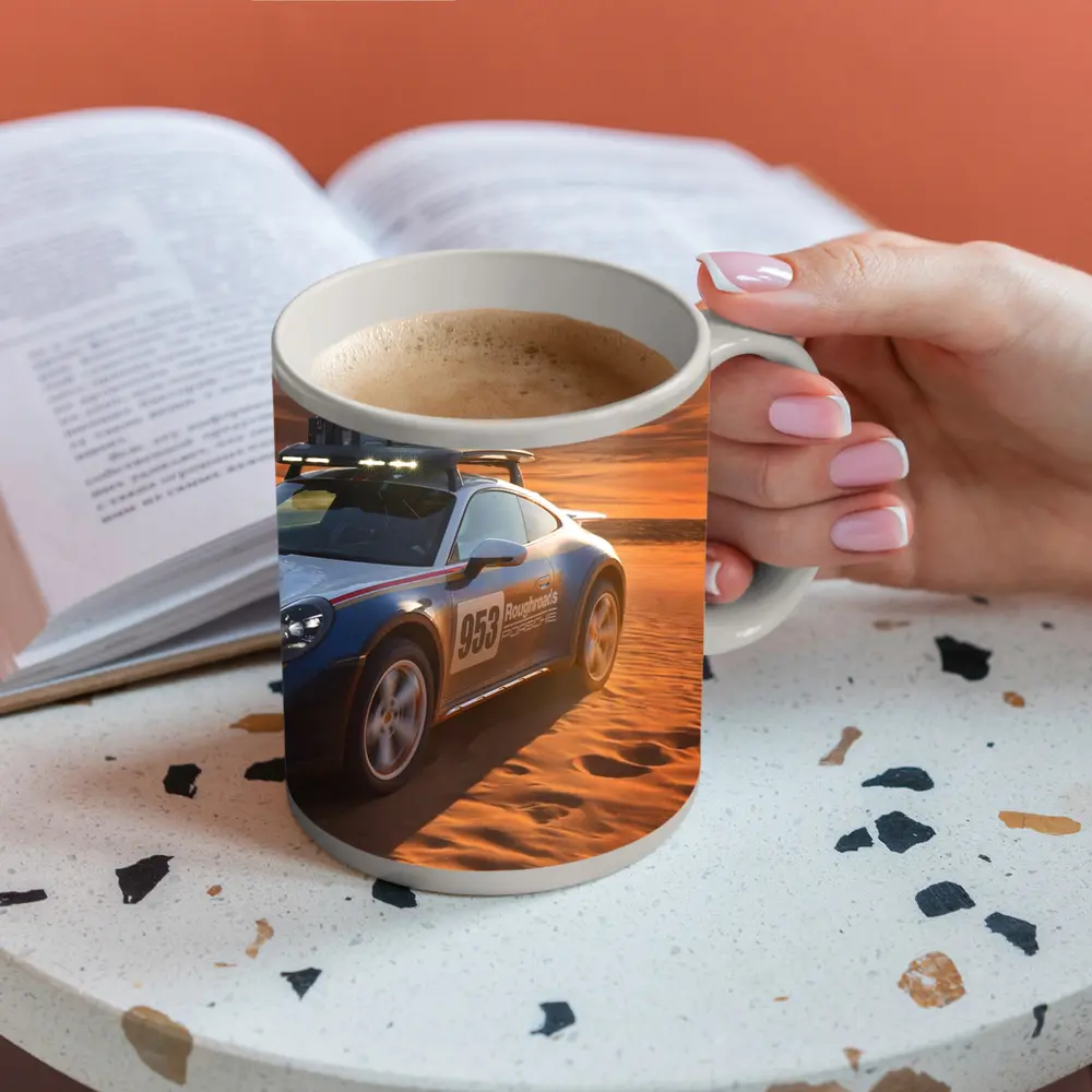 Porsche 911 Dakar Rally Car Desert Dunes – Mugs