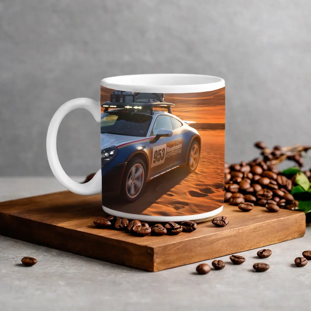 Porsche 911 Dakar Rally Car Desert Dunes – Mugs
