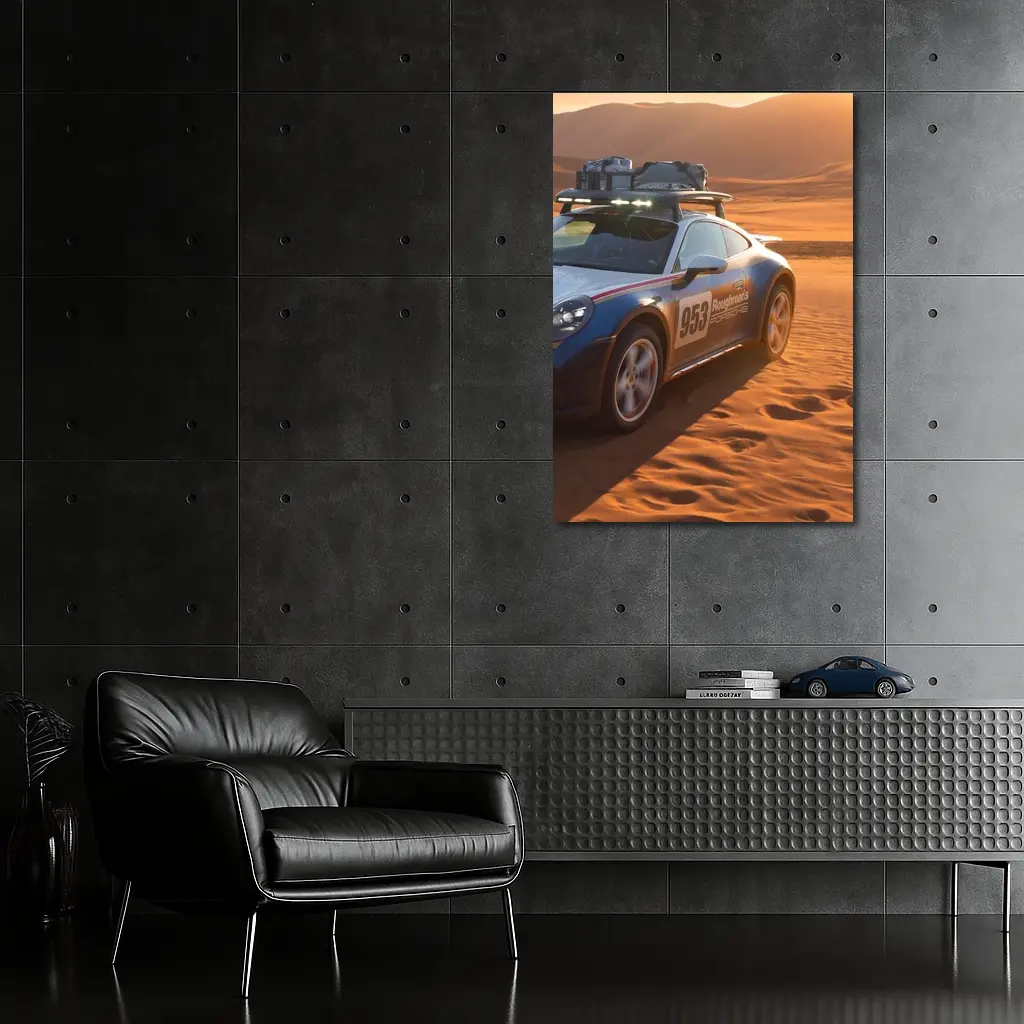 Porsche 911 Dakar Rally Car Desert Dunes – Wall Art