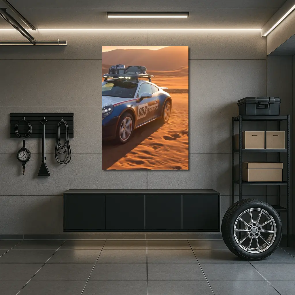 Porsche 911 Dakar Rally Car Desert Dunes – Wall Art