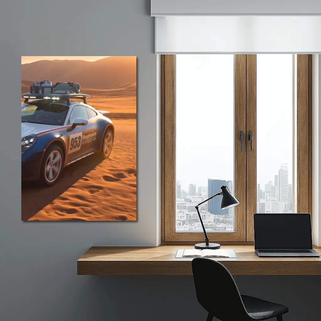 Porsche 911 Dakar Rally Car Desert Dunes – Wall Art