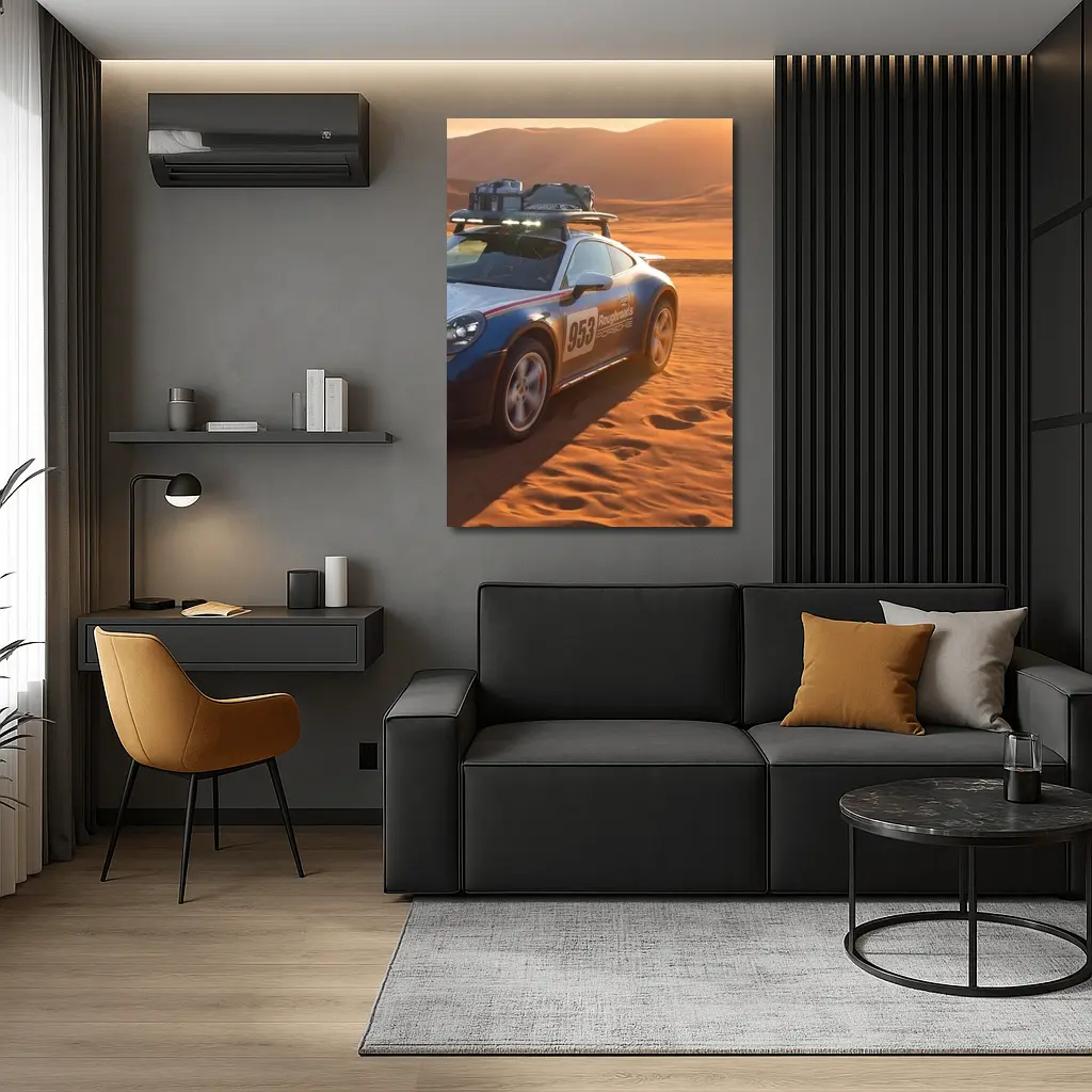 Porsche 911 Dakar Rally Car Desert Dunes – Wall Art