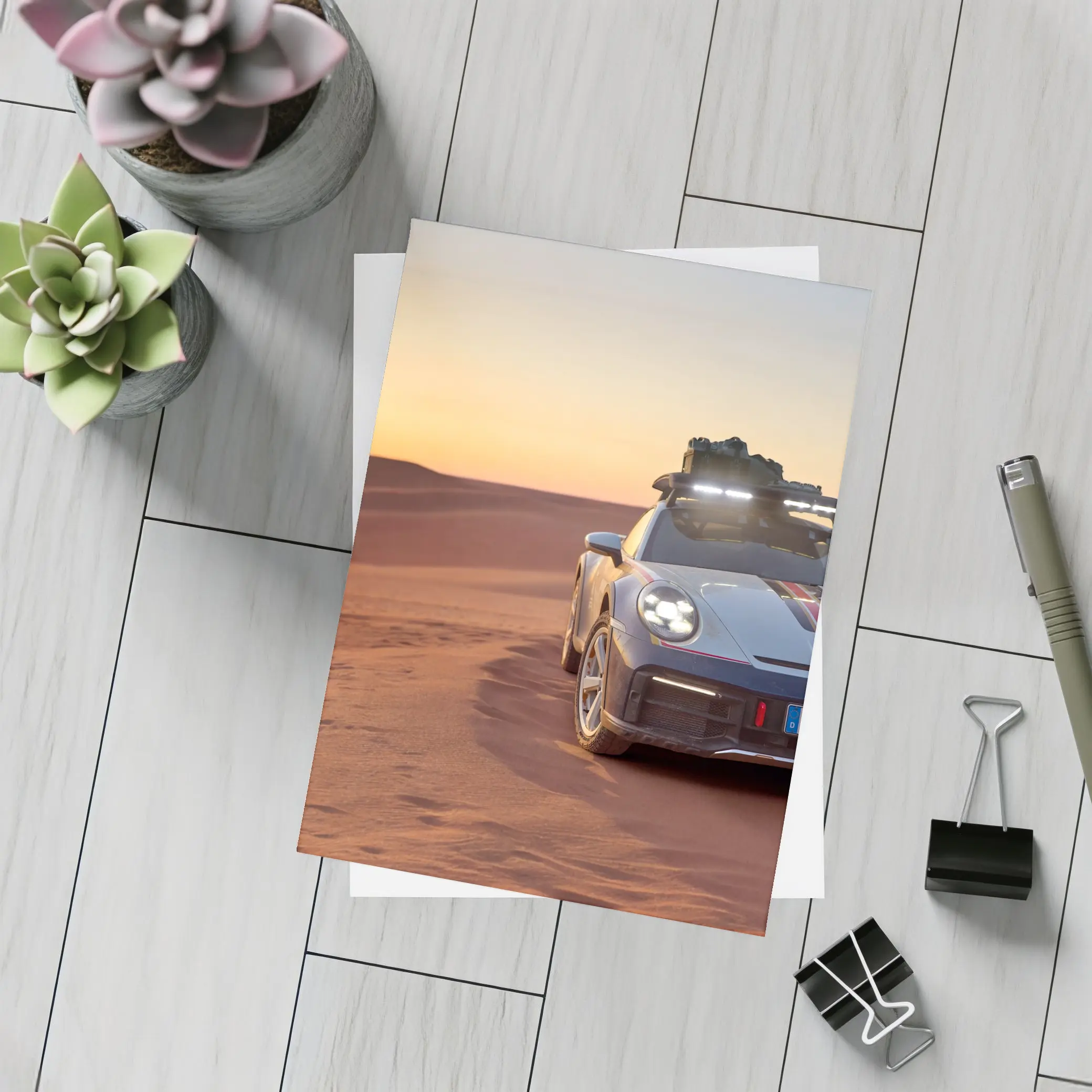 Porsche 911 Dakar Desert Sunset Drive – Postcards