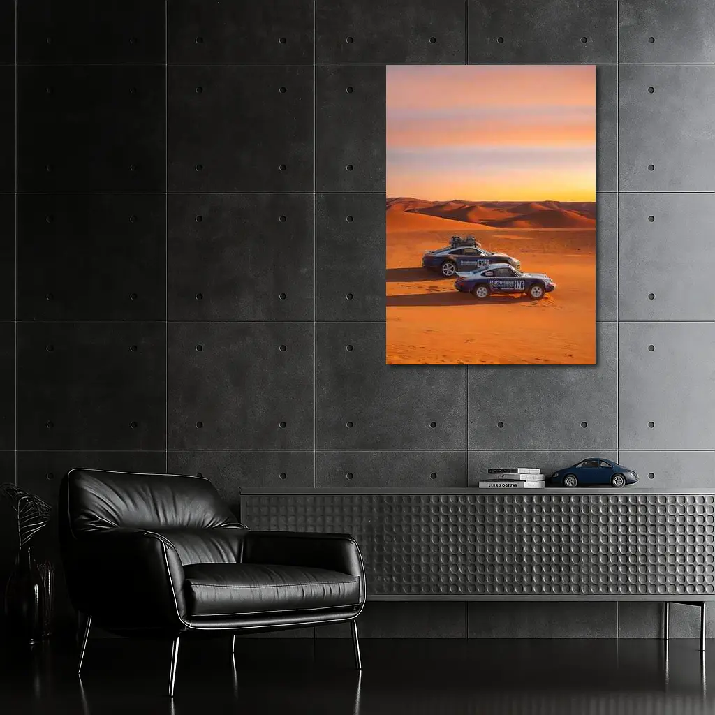 Porsche 911 Dakar Rally Desert Sunset – Wall Art