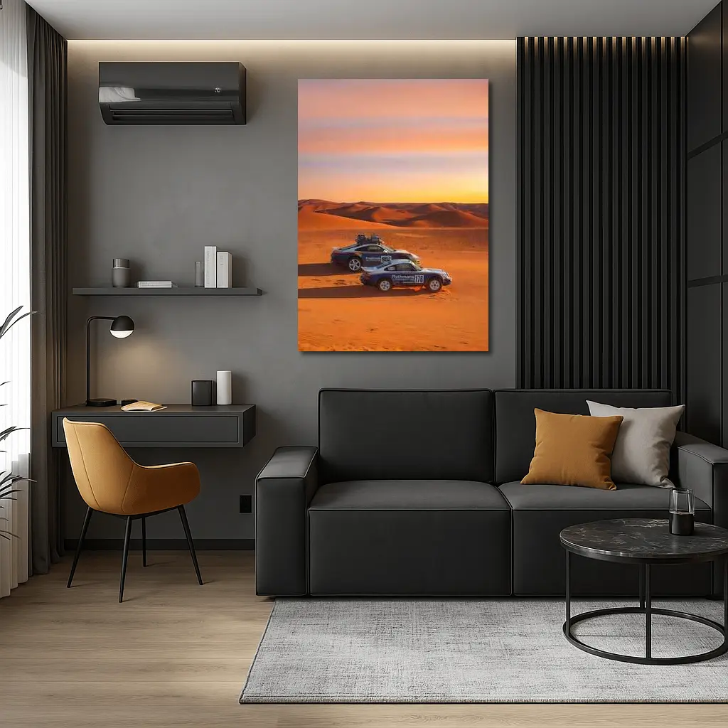 Porsche 911 Dakar Rally Desert Sunset – Wall Art