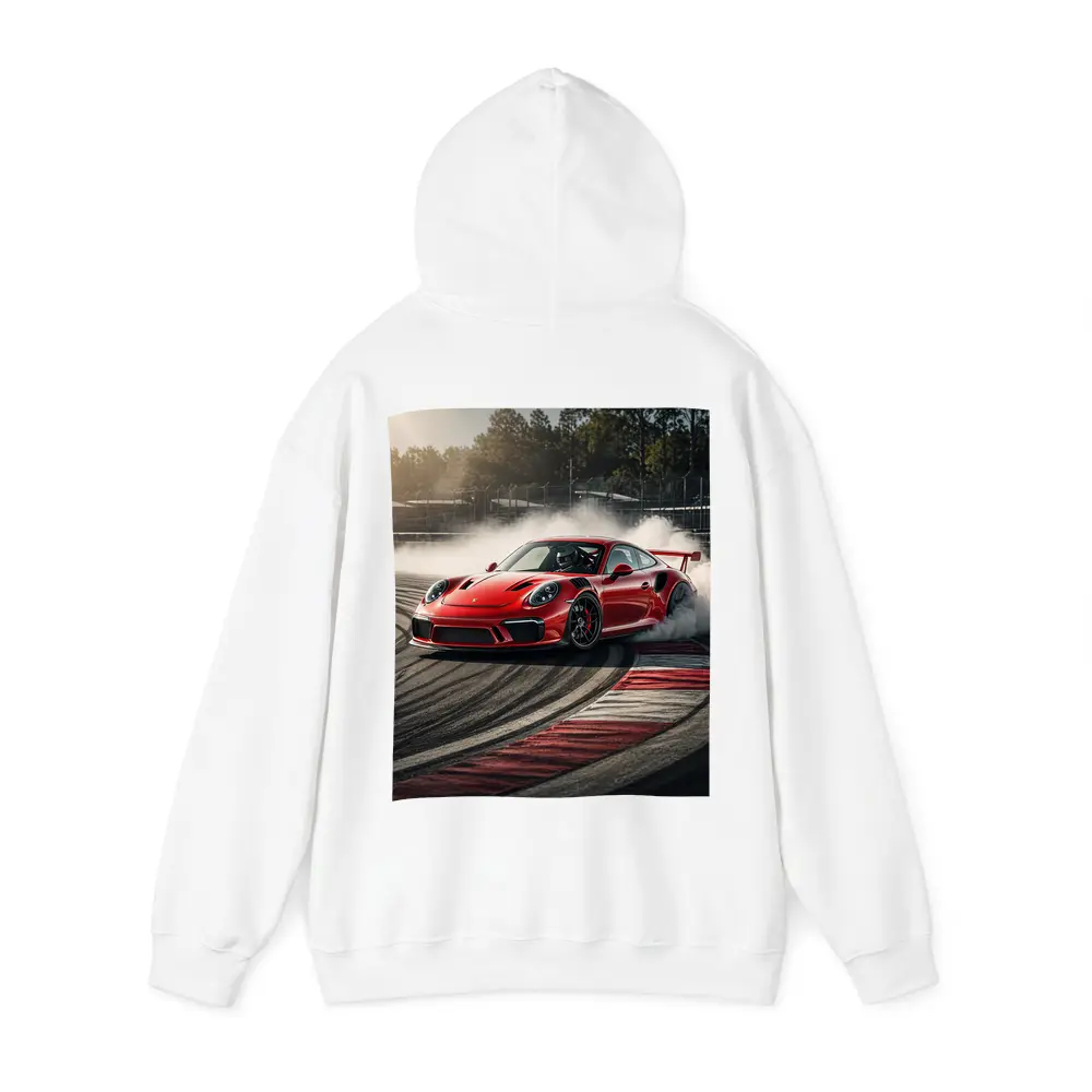 Red Porsche 911 GT3 RS Drifting Race Track – Hoodies