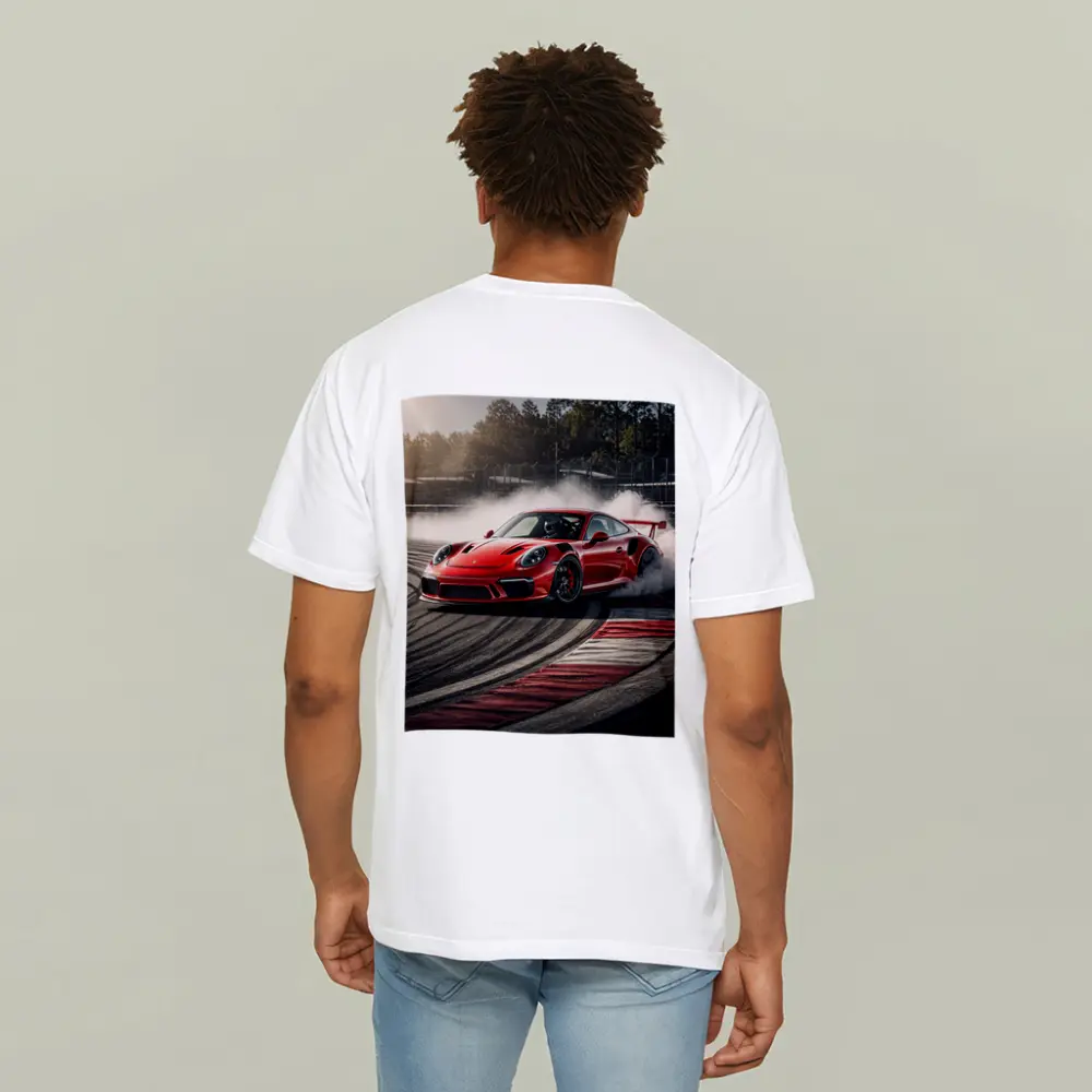 Red Porsche 911 GT3 RS Drifting Race Track – T-Shirts