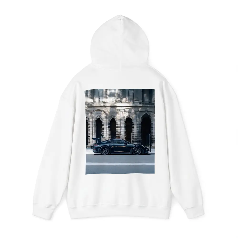 Porsche 911 GT3 Black Urban Street Building – Hoodies