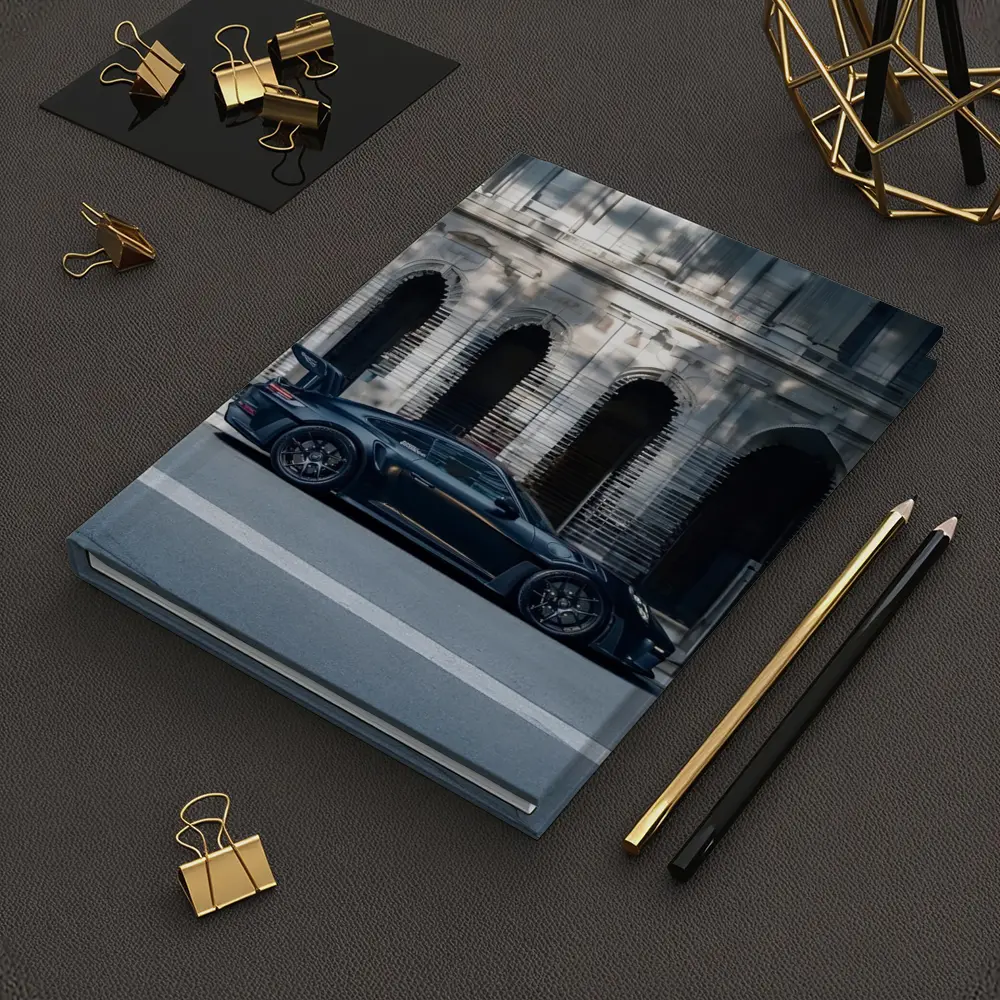 Porsche 911 GT3 Black Urban Street Building – Notebooks