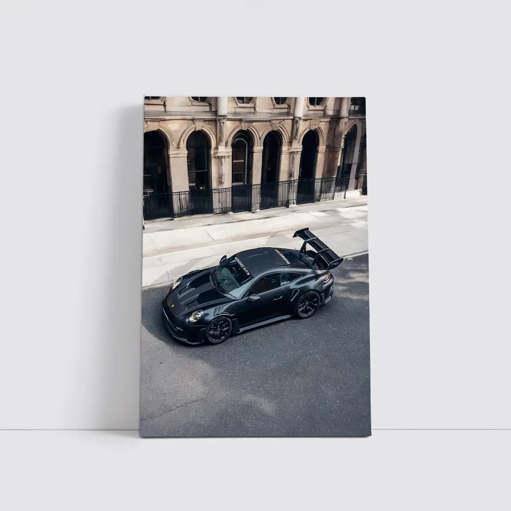 Porsche 911 GT3 RS Black City Street – Wall Art