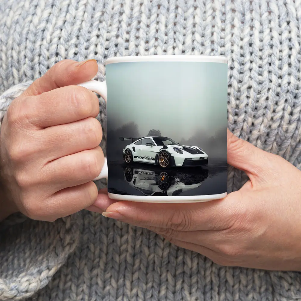 Porsche 911 GT3 RS Foggy Wet Reflection – Mugs