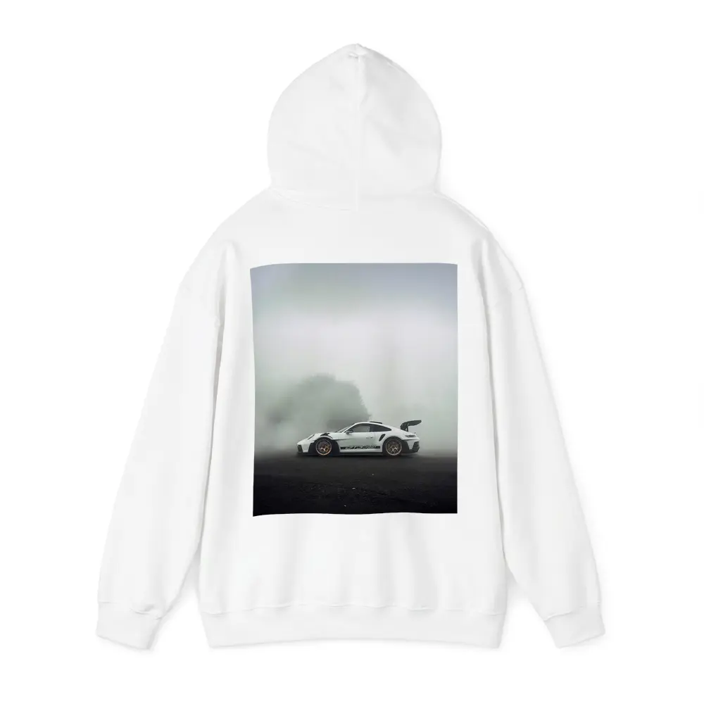Porsche 911 GT3 RS White Foggy Road – Hoodies