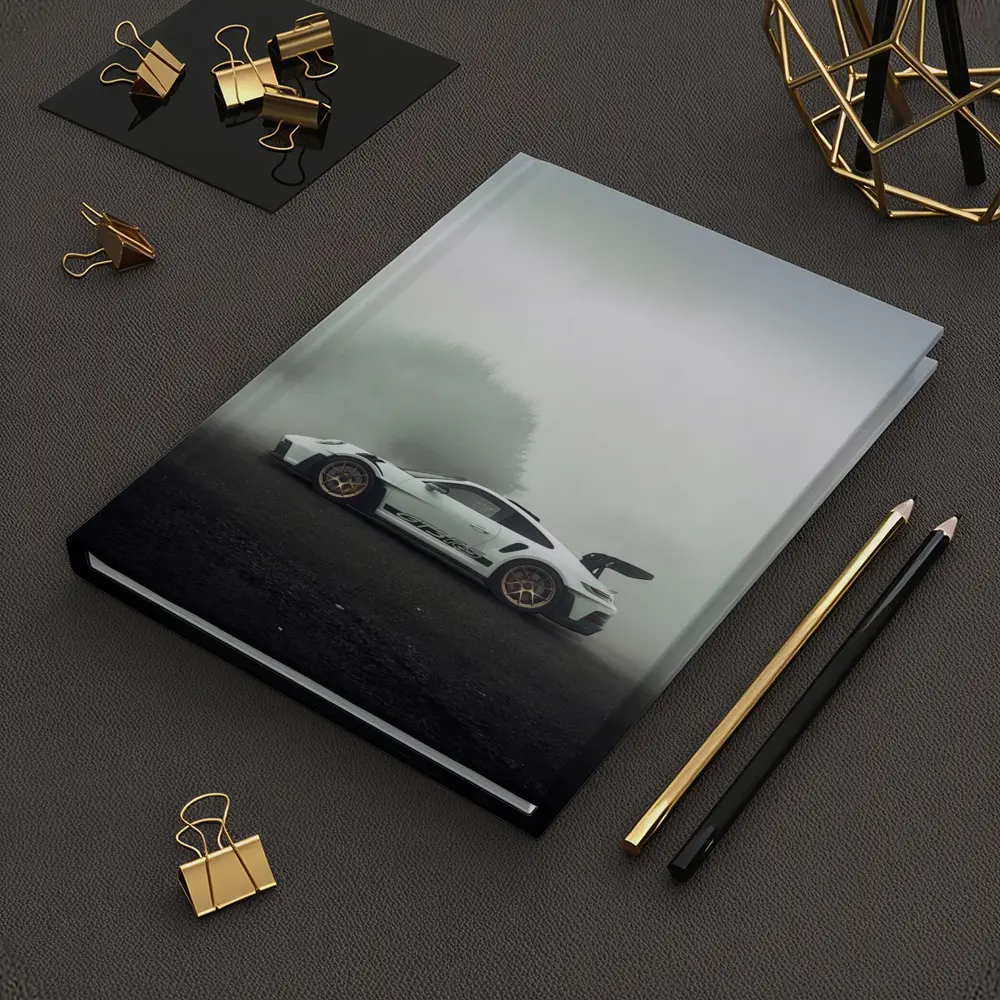 Porsche 911 GT3 RS White Foggy Road – Notebooks