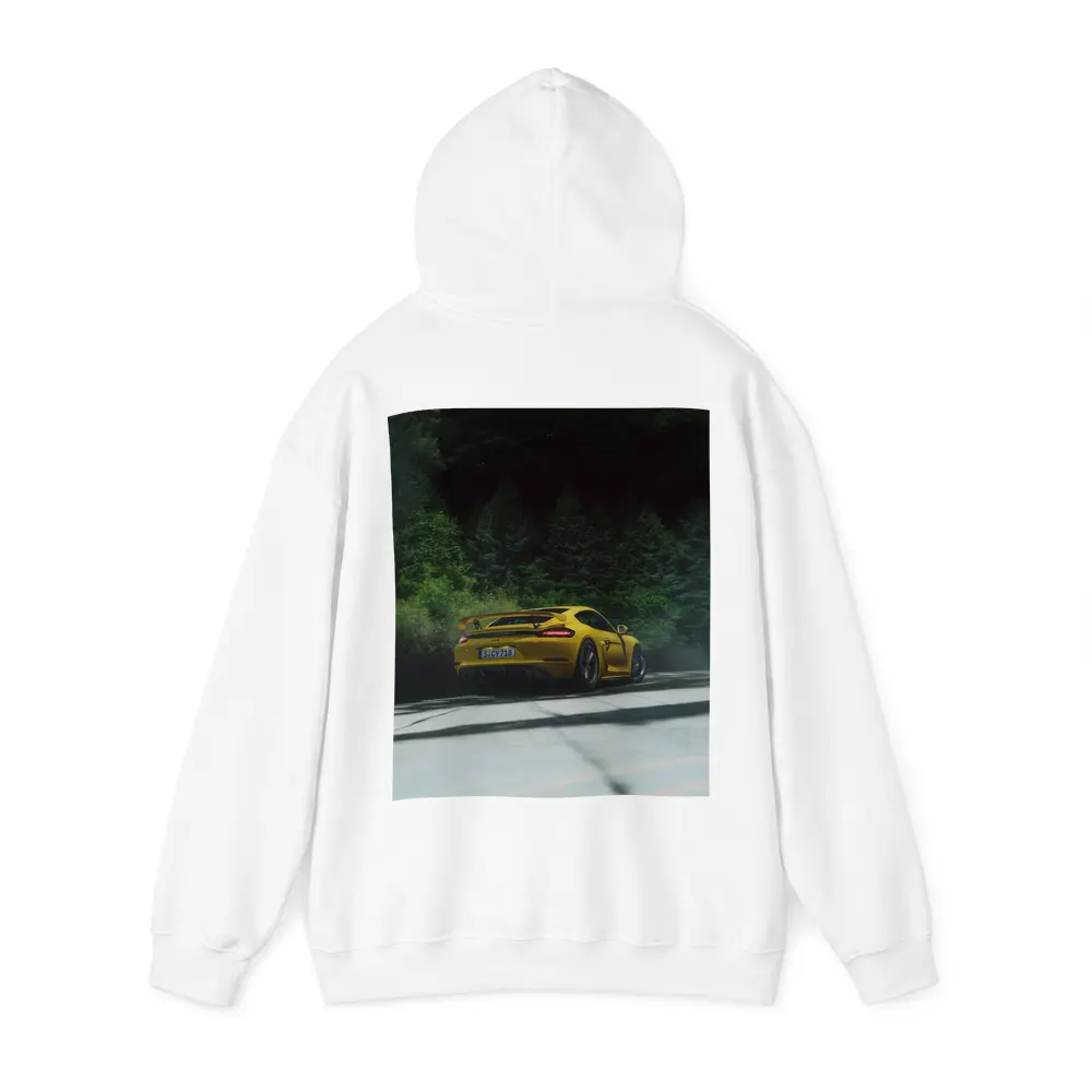 Porsche Cayman GT4 Yellow Forest Road – Hoodies