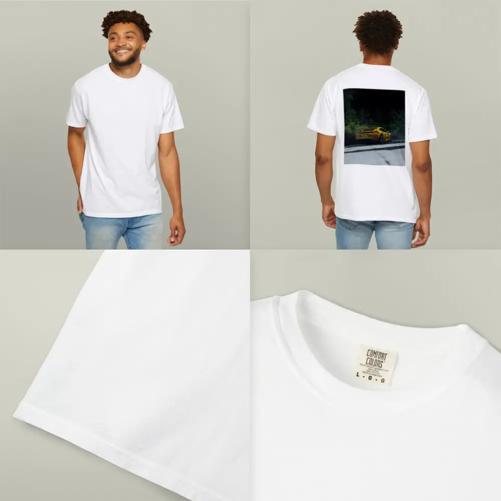 Porsche Cayman GT4 Yellow Forest Road – T-Shirts