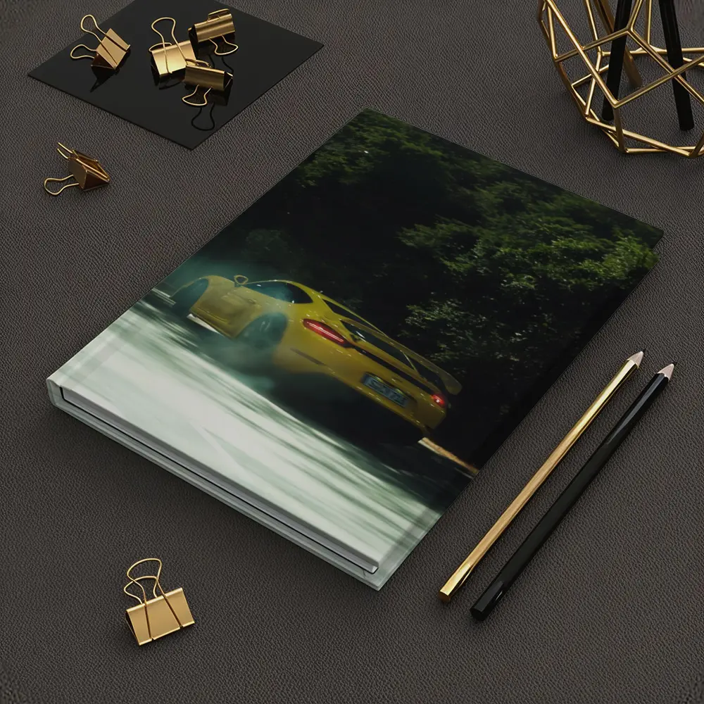 Porsche Cayman GT4 Yellow Smoking Road – Notebooks