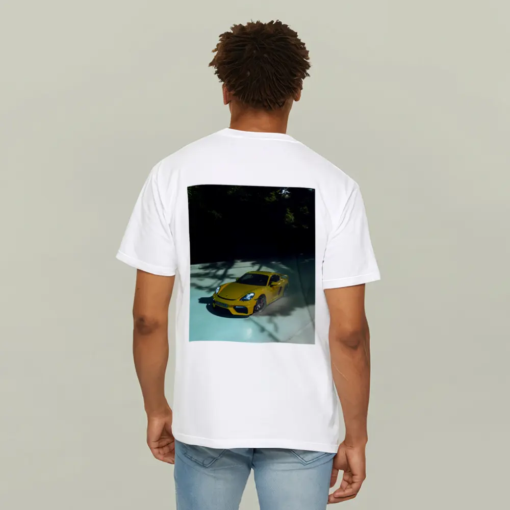 Porsche Cayman GT4 Yellow On Track – T-Shirts