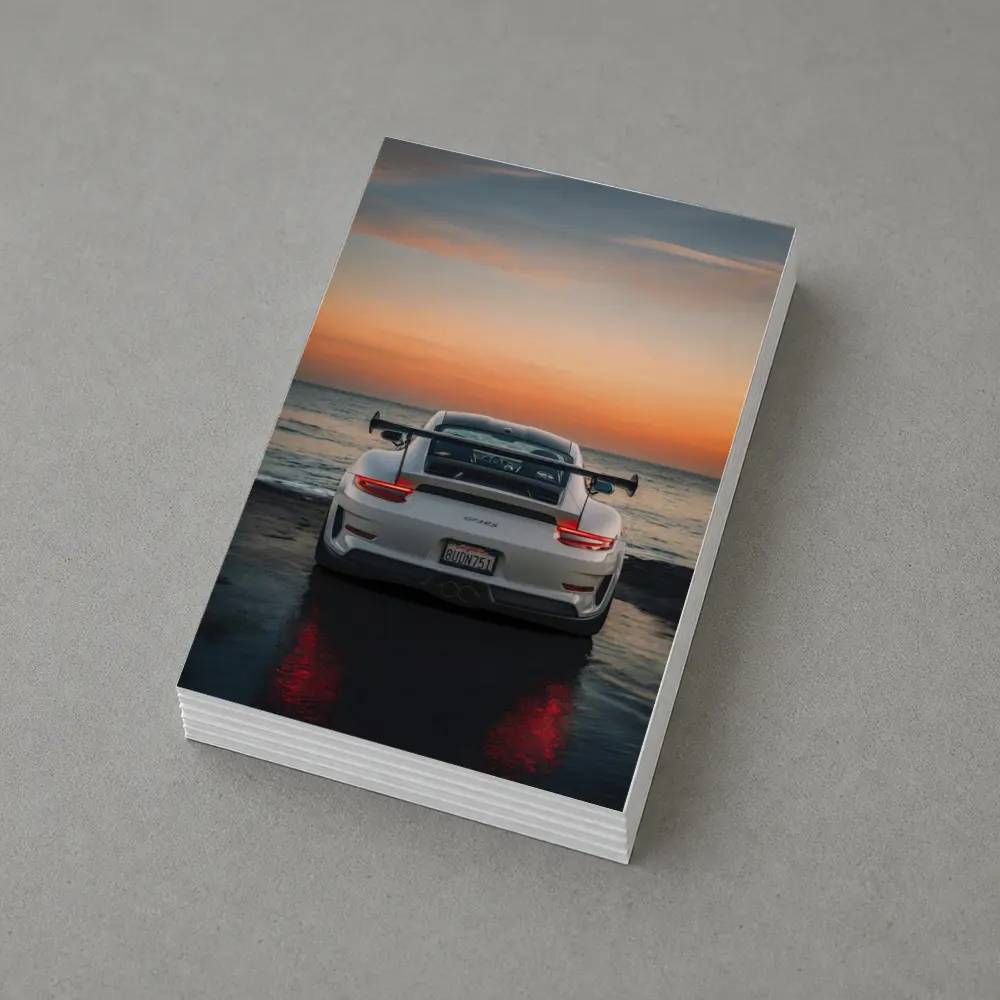 Porsche 911 GT3 RS Rear Ocean Sunset – Postcards