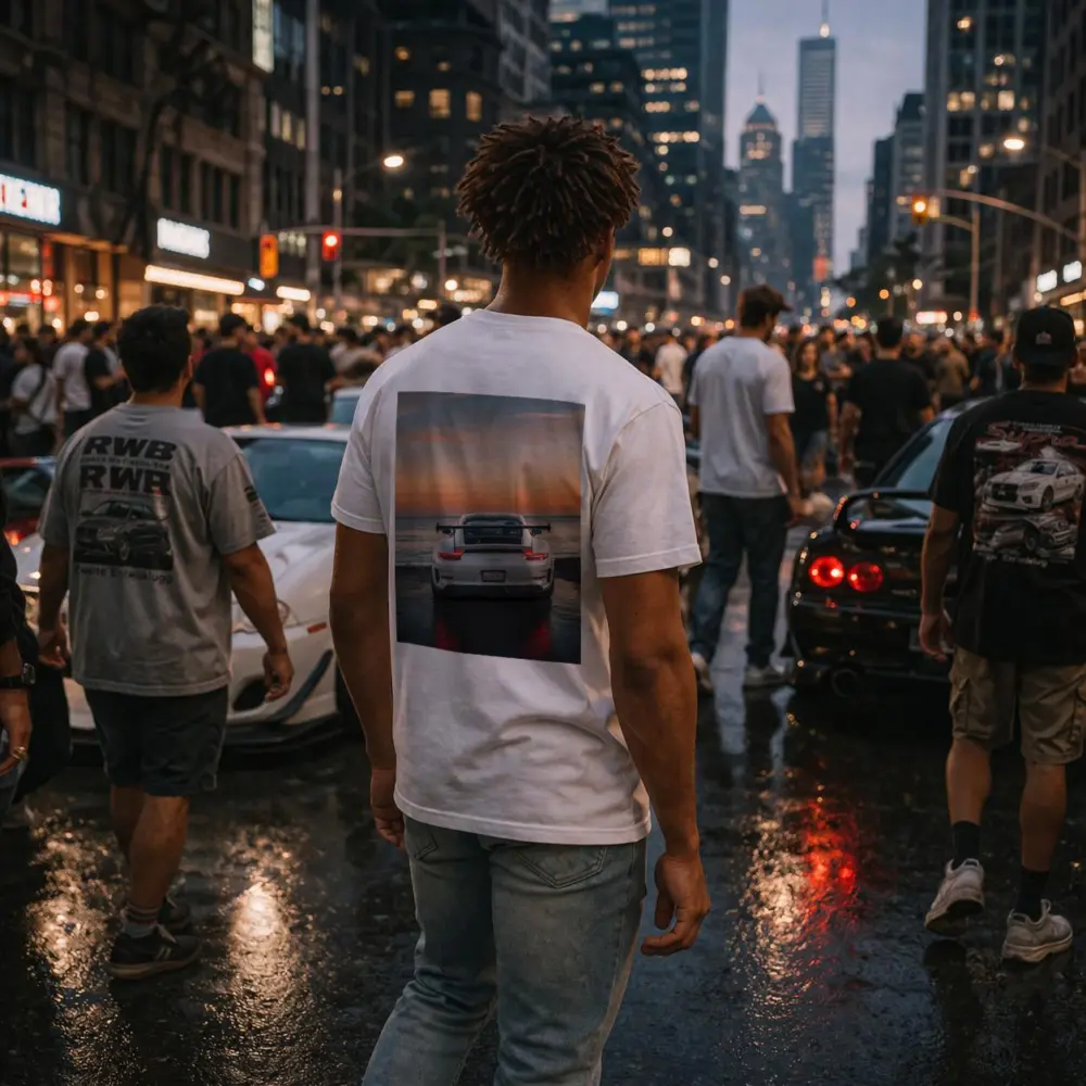 Porsche 911 GT3 RS Rear Ocean Sunset – T-Shirts